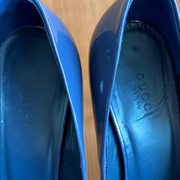 Blue leather Gucci heels - Picture 6 of 8